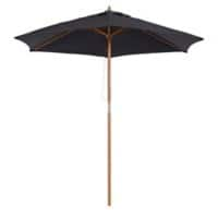 Outsunny Patio Umbrella 01-0211 Polyester, Wood Black