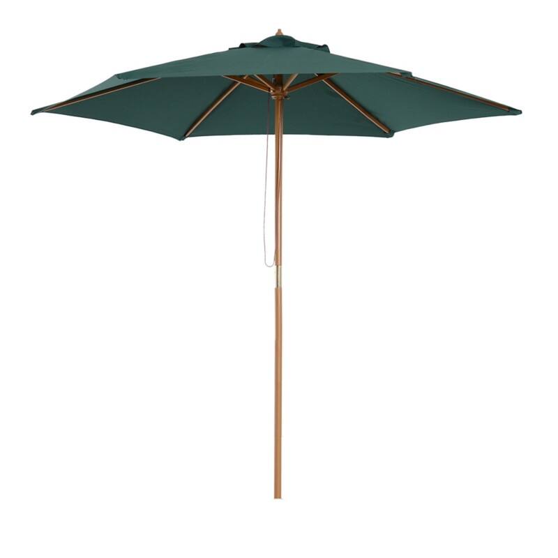 OutSunny Patio Umbrella Water-Resistant Polyester, Wood Green