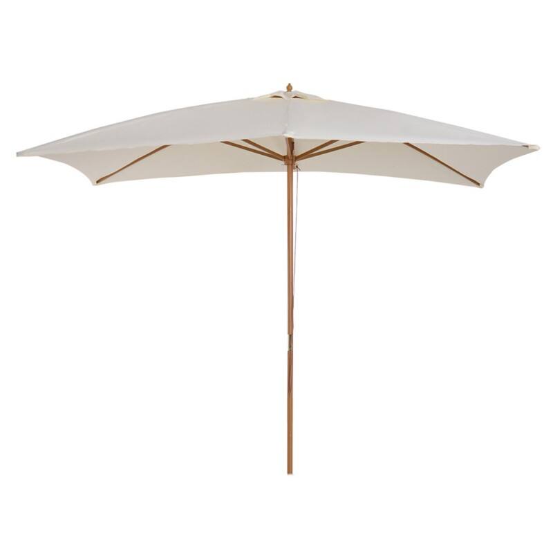OutSunny Patio Umbrella Water-Resistant Polyester, Wood Cream