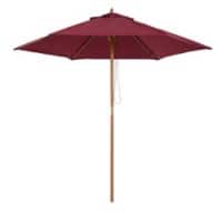 Outsunny Patio Umbrella 01-0583 Polyester, Wood Wine Red