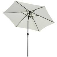OutSunny Patio umbrella Water-Resistant Aluminum, Metal, Polyester Cream White