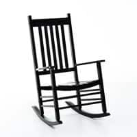 Outsunny Rocking Chair 84A-041BK Poplar Wood Black