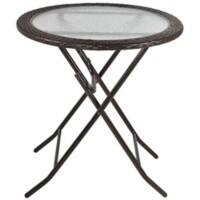 Outsunny Rattan Folding Table 861-036 Steel
