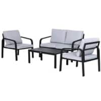 Outsunny Rattan Lounge Set 84B-379V70BK Black, Grey