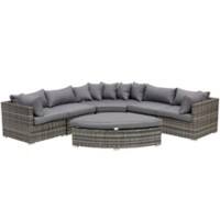 Outsunny Rattan Sofa Set 860-132 Grey