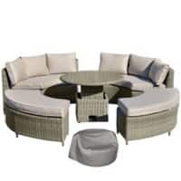 Outsunny Rattan Sofa Set 860-169 Grey, Light Brown