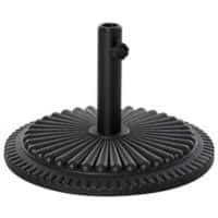 OutSunny Umbrella Base Water-Resistant HDPE, Cement, Metal Black