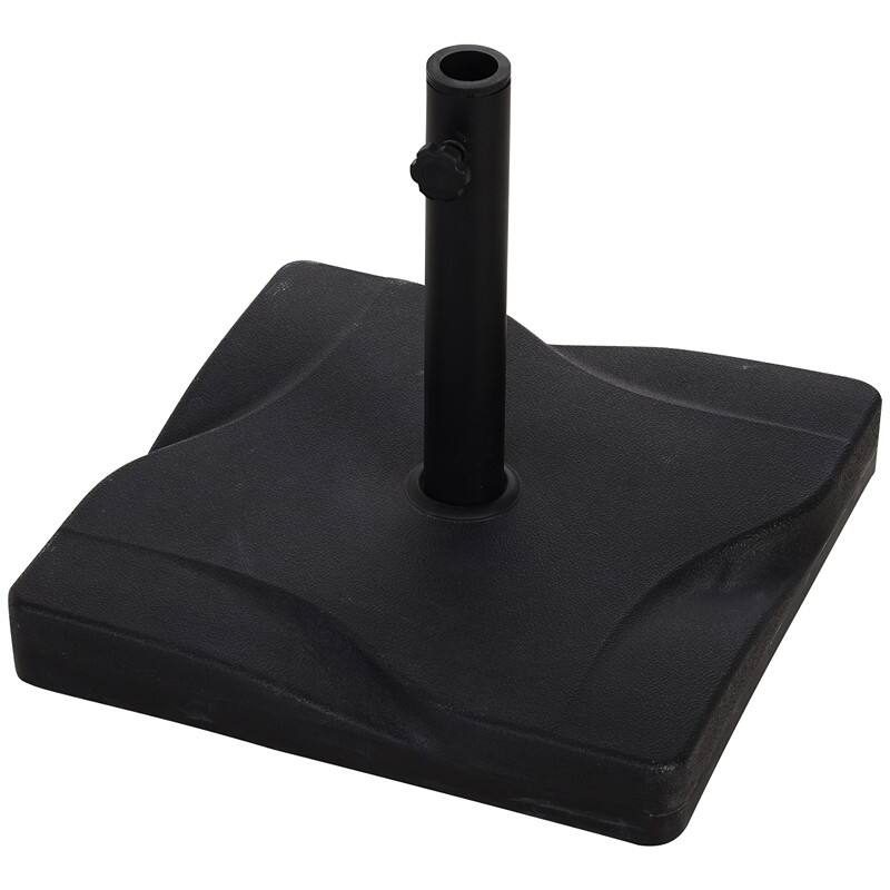 OutSunny Umbrella Base Water-Resistant HDPE, Cement, Metal Black