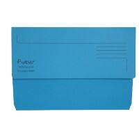 Exacompta Document Wallets 180 Sheets Foolscap Blue Pack of 25