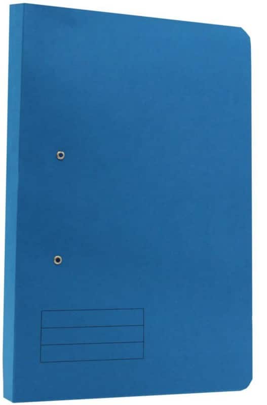 Exacompta Pocket Spring Coil Flat File Foolscap Blue Pack of 25