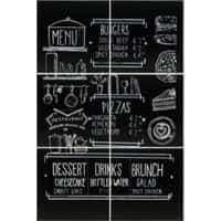 Securit Chalkboard Wall Mounted 40 (W) x 0.2 (D) x 40 (H) cm Black Pack of 6