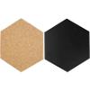 Securit Hexagon Chalkboard Wall Mounted 20 (W) x 2 (D) x 23 (H) cm Black, Brown Pack of 7