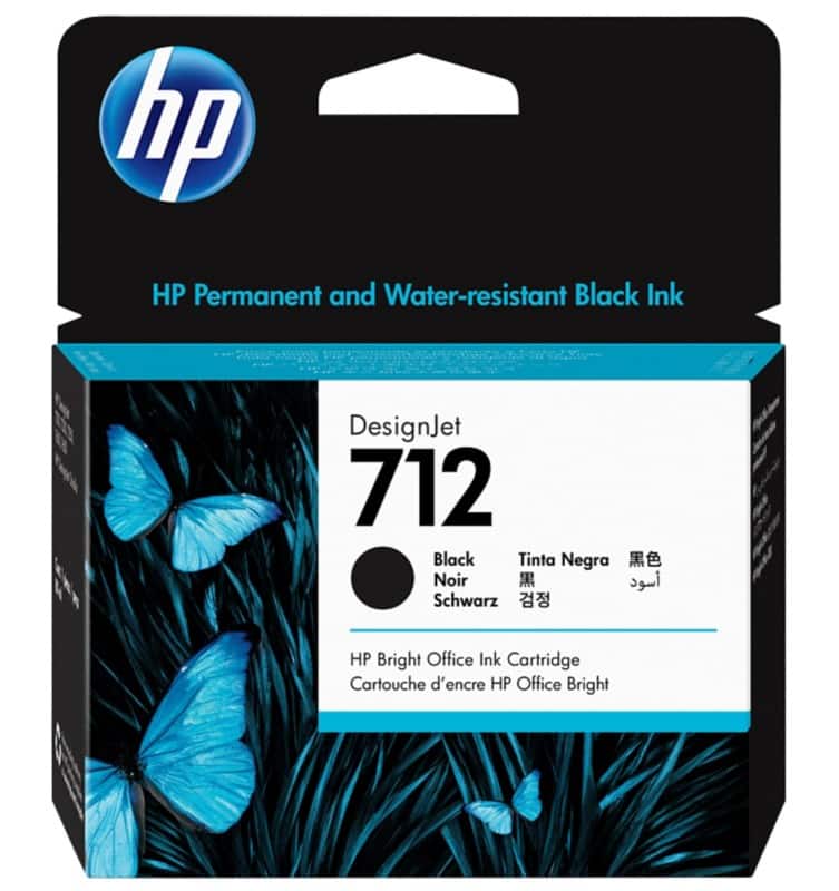 HP 712 DesignJet Ink Cartridge 3ED71A Black 80 ml