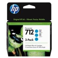 HP 712 DesignJet Ink Cartridge 3ED77A 29-ml Cyan Pack of 3