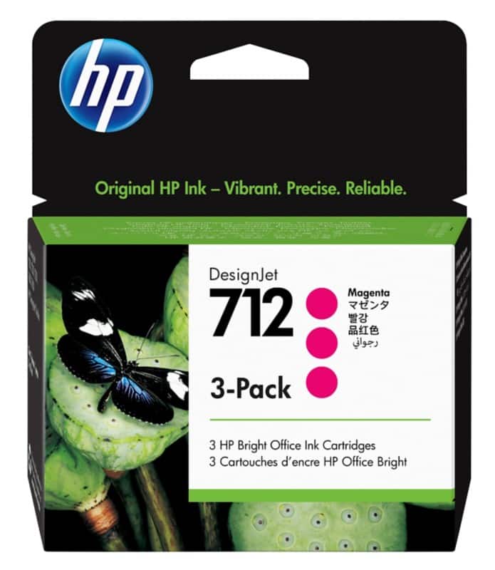 HP 712 DesignJet Ink Cartridge 3ED78A 29 ml Magenta Pack of 3
