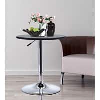HOMCOM Bar Table Round 02-0071 Chrome Steel 630 x 930 x 670 - 930 mm