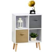 HOMCOM Particle Board Storage Cabinet 2 Drawers 545 x 240 x 695 mm White