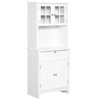 HOMCOM Particle Board Storage Cabinet 1 Drawer 686 x 400 x 1,640 mm White