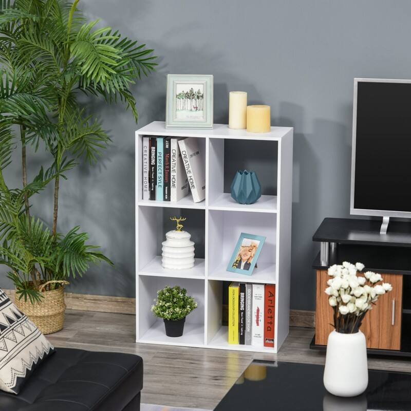 HOMCOM Particle Board Shelf 6 Shelves 615 x 295 x 915 mm