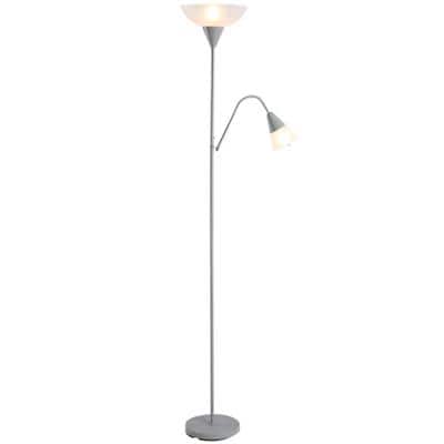 HOMCOM Floor Lamp Silver 280 x 280 x 1,795 mm