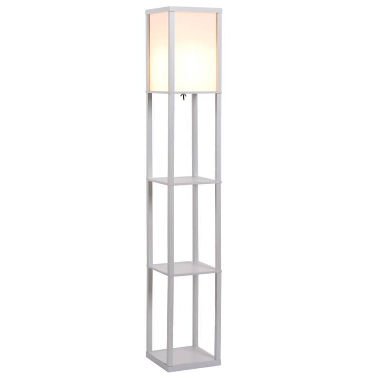 HOMCOM Freestanding Floor Lamp White 260 x 260 x 1,600 mm