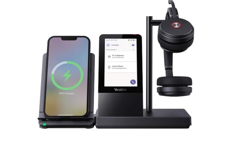 Yealink WH66 Dual Teams Wireless Headset Over-the-head With Bluetooth Noise Cancelling Microphone Stereo Black