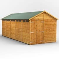 Power Garden Shed 208PASSDD Golden Brown 20x8