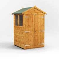 Power Garden Shed 44PADD Golden Brown 4x4