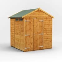 Power Garden Shed 66PASSDD Golden Brown 6x6