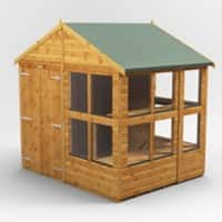 Power Garden Shed 68PAPSDD Golden Brown 6x8