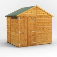 Power Garden Shed 68PASSDD Golden Brown 6x8