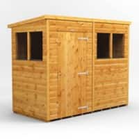 Power Garden Shed 84PP Golden Brown 8x4