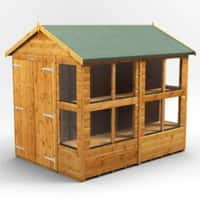 Power Garden Shed 86PAPSDD Golden Brown 8x6