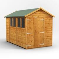 Power Garden Shed 106PADD Golden Brown 10x6