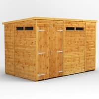 Power Garden Shed 106PPSSDD Golden Brown 10x6