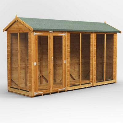 Power Garden Shed 124PASH Golden Brown 12x4