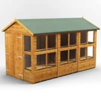 Power Garden Shed 126PAPSDD Golden Brown 12x6