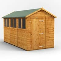 Power Garden Shed 126PA Golden Brown 12x6