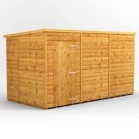 Power Garden Shed 126PPW Golden Brown 12x6