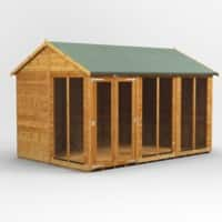 Power Garden Shed 128PASH Golden Brown 12x8