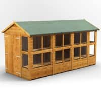 Power Garden Shed 146PAPSDD Golden Brown 14x6