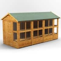 Power Garden Shed 146PAPS Golden Brown 14x6