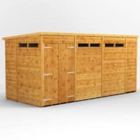 Power Garden Shed 146PPSSDD Golden Brown 14x6