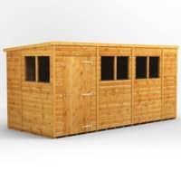 Power Garden Shed 146PP Golden Brown 14x6