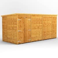 Power Garden Shed 146PPWDD Golden Brown 14x6