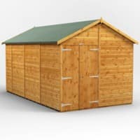 Power Garden Shed 148PAWDD Golden Brown 14x8