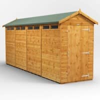 Power Garden Shed 164PASS Golden Brown 16x4