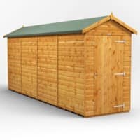 Power Garden Shed 164PAW Golden Brown 16x4