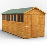 Power Garden Shed 166PADD Golden Brown 16x6