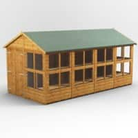 Power Garden Shed 168PAPSDD Golden Brown 16x8